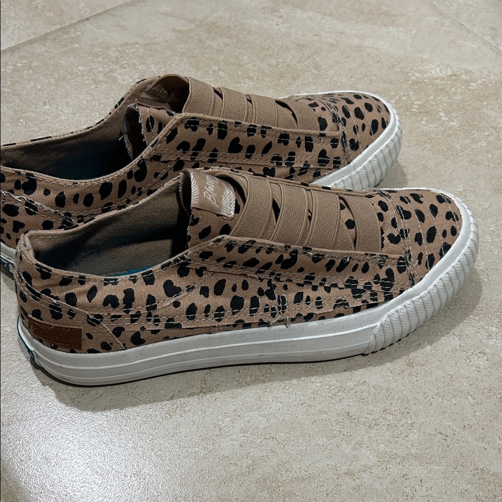 Blowfish Tan Leopard Print Sneakers